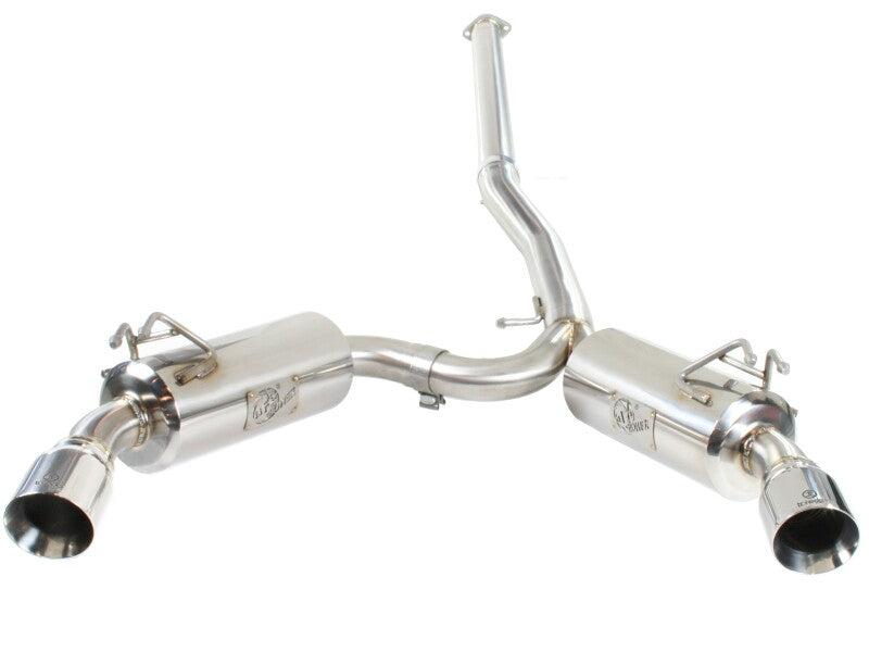 aFe Takeda Exhaust 304SS Dual Cat-Back w/ Polished Tips 08-13 Mitsubishi Lancer Evo X L4 2.0L Turbo - 49-36701