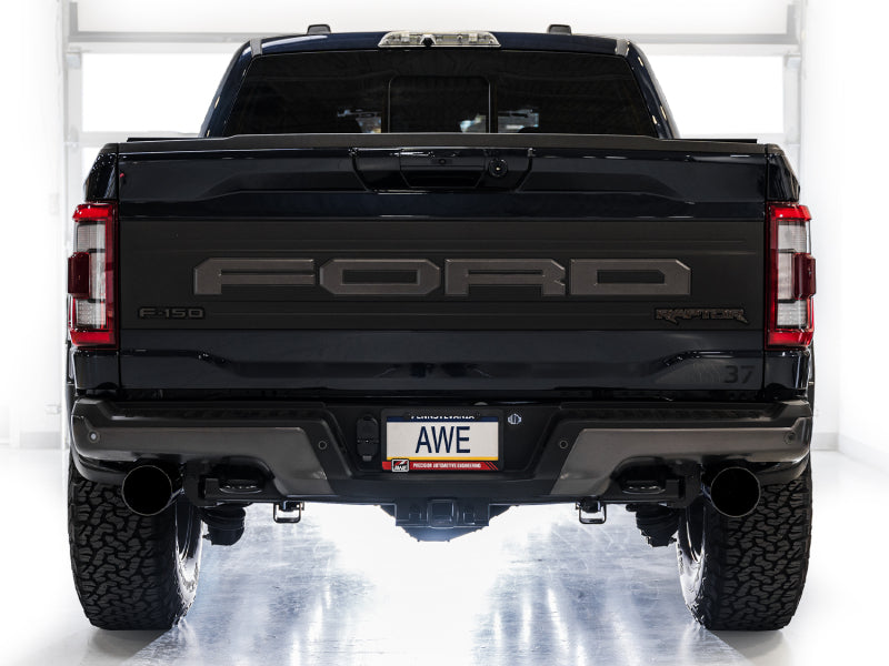 AWE Tuning Gen 3 Ford Raptor SwitchPath Exhaust - Diamond Black Tips - 3025-33356