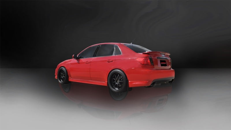 Corsa 08-10 Subaru Impreza WRX Sedan 2.5L Turbo Manual 3in Sport Cat-Back Exhaust w/4in Blac - 14865BLK