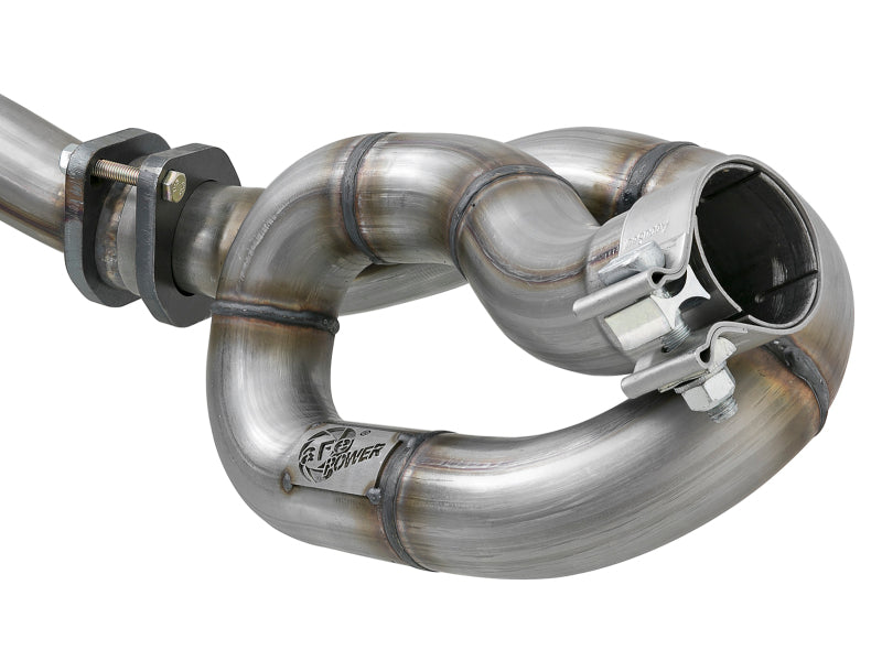 aFe POWER Twisted Steel Y-Pipe w/ Loop Relocation Pipe 12-18 Jeep Wrangler (JK) V6 3.6L - 48-46207-PK