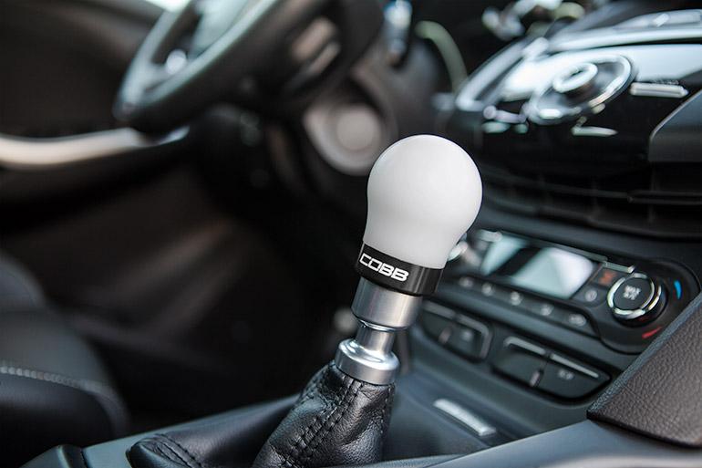 Cobb Ford 13-14 Focus ST/14-15 Fiesta ST White Shift Knob - Black Base - 291350-W-BK