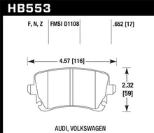 Load image into Gallery viewer, Hawk 06-07 Audi A6 Quattro / 03-04 RS6 / 04-08 S4 HPS Street Rear Brake Pads - HB553F.652
