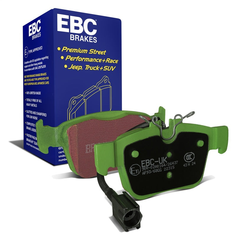 EBC 2017+ Alfa Romeo Giulia 2.0L Turbo Greenstuff Rear Brake Pads - DP22315