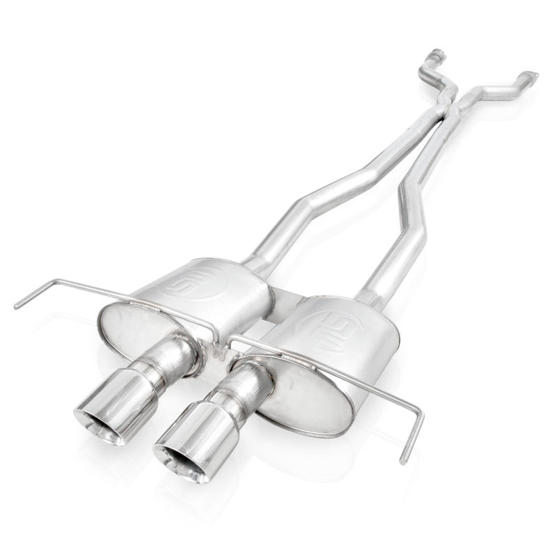 Stainless Works 2009-15 Cadillac CTS-V Coupe 3in Catback System X-Pipe Chambered Mufflers 4in Tips - CTSV9CPCBC