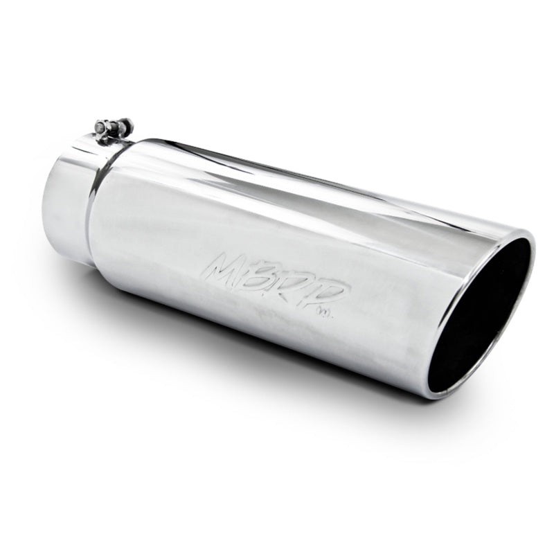MBRP Universal Tip 6in OD Angled Rolled End 5in Inlet 18in Length T304 Exhaust - T5125