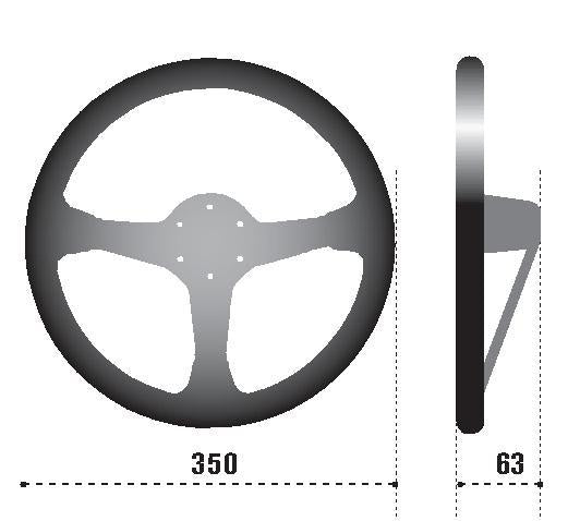 Sparco Steering Wheel L777 Suede Black - 015L800SC