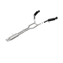 Load image into Gallery viewer, MagnaFlow Cat-Back 15-16 Land Rover Ranger Rover V6 SS 2.5in Dual Split Rear Exit 4.5in Black Tips - 19123