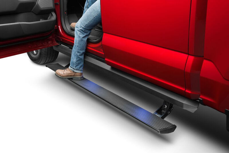 AMP Research 2021 Ford F-150 SuperCrew & 22-23 F-150 Lightning CC PowerStep XL - Black - 77152-01A