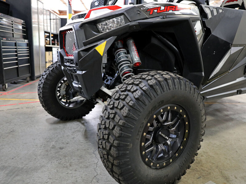 aFe 17-19 Polaris RZR 925/1000cc Sway-A-Way 2.5 Front Coilover Kit w/ PB Reservoirs and Comp Adj - 851-5600-04-CA