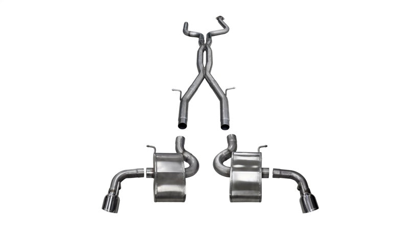 Corsa 16-18 Chevy Camaro SS 6.2L Xtreme 2.75in Cat-Back Dual Rear Exit w/ Single 4.5in Polis - 14773