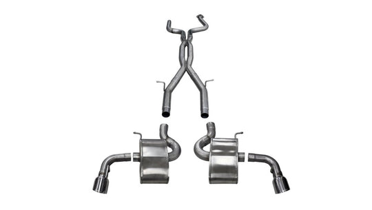 Corsa 16-18 Chevy Camaro SS 6.2L Xtreme 2.75in Cat-Back Dual Rear Exit w/ Single 4.5in Polis - 14773