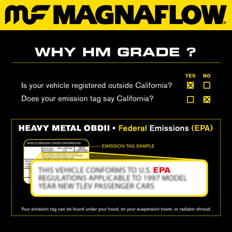 MagnaFlow Universal Catalytic Converter 2 inch C/A 5 inch spun body - 99774HM