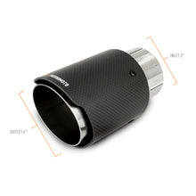 Load image into Gallery viewer, Mishimoto Carbon Fiber Muffler Tip 3in Inlet 4in Outlet Polished - MMEXH-TIP-CF3P