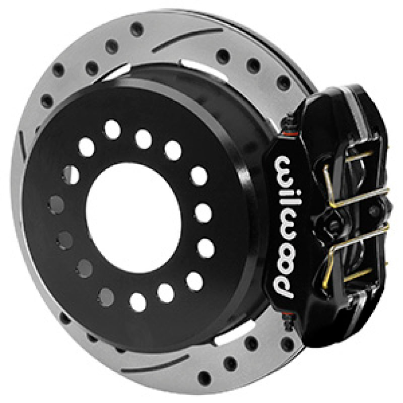 Wilwood Ford Explorer 8.8in Rear Axle Dynapro Disc Brake Kit 11in Drilled/Slotted Rotor -Blk Caliper - 140-16406-D