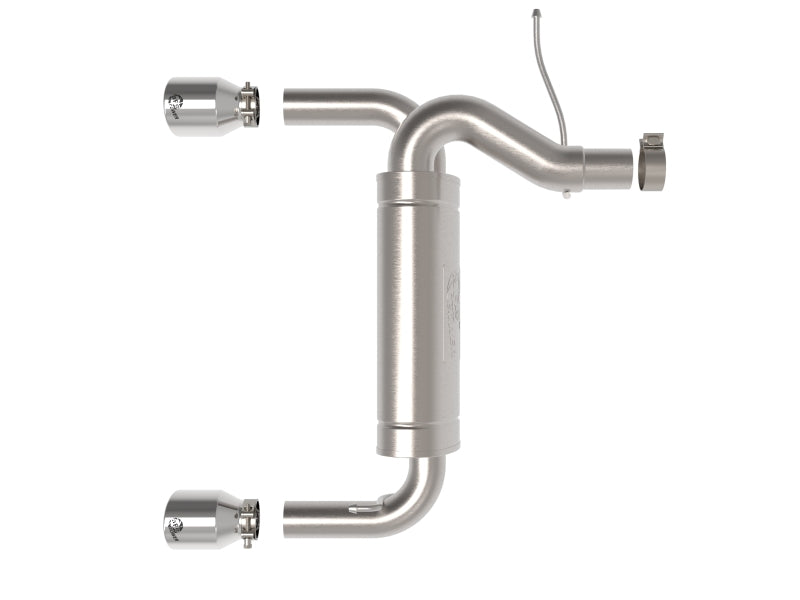 aFe Vulcan 3in 304 SS Axle-Back Exhaust 2021 Ford Bronco L4-2.3L (t)/V6-2.7L (tt) w/ Polished Tips - 49-33137-P