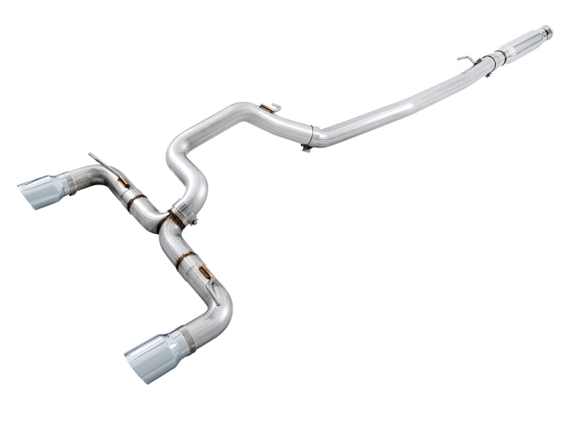 AWE Tuning Ford Focus RS Track Edition Cat-Back Exhaust - Chrome Silver Tips - 3020-32030