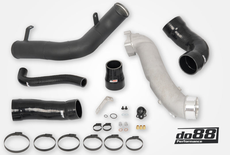 do88 Audi RS3 2.5T (8V)/TT RS 2.5T (8S) Charge Pipes (do88 Intercooler) - Black - TR-380-DO88