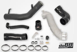 do88 Audi RS3 2.5T (8V)/TT RS 2.5T (8S) Charge Pipes (do88 Intercooler) - Black - TR-380-DO88