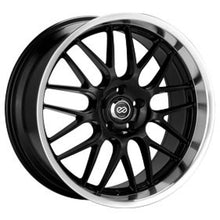 Load image into Gallery viewer, Enkei Lusso 18x7.5 42mm Offset 5x110 Bolt Pattern 72.6 Bore Dia Black w/ Machined Lip Wheel - 469-875-5142BK