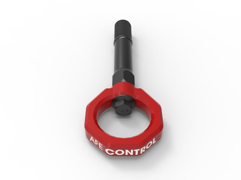 aFe CONTROL Front Tow Hook Nissan Z 23-25 V6-3.0LRed - 450-712001-R