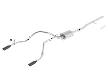 Load image into Gallery viewer, Borla 14 Sierra 1500 C/B S-Type Exhaust/2.75in Into Dual 2.25in Out 4in Split Rear Exit-Black Chrome - 140536BC