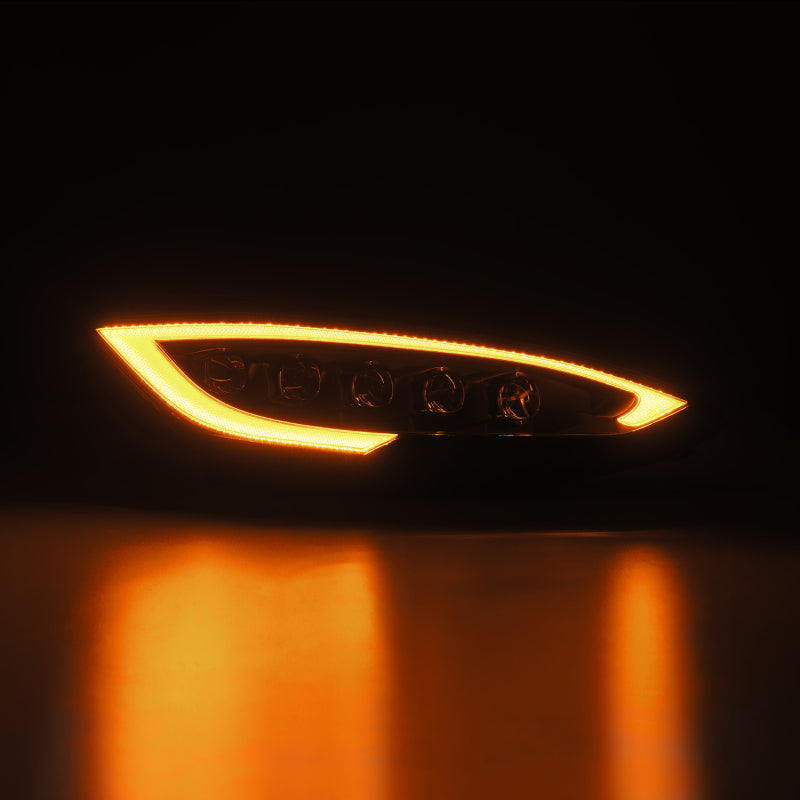 AlphaRex 12-21 Tesla Model S NOVA-Series LED Proj Headlights Blk w/Activtn Light & Seq.Sig / SB DRL - 880877