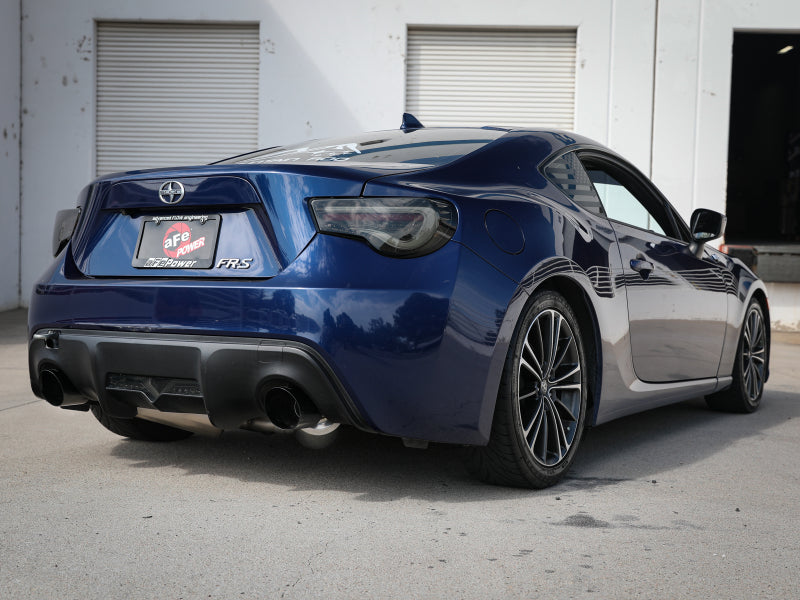 aFe Takeda Exhaust Axle-Back 13-15 Scion FRS / Subaru BRZ 304SS Black Dual Tips Exhaust - 49-36023-B