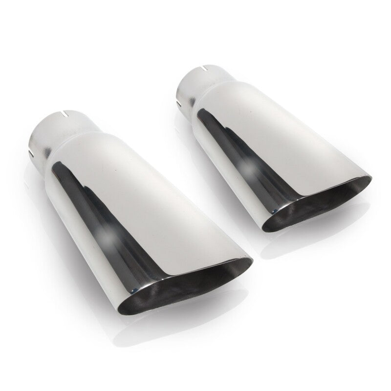 Stainless Works Flat Oval Exhaust Tips 2.5in Inlet (priced per pair) - 7090250