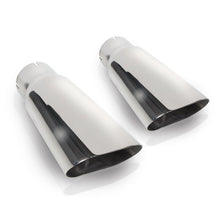 Load image into Gallery viewer, Stainless Works Flat Oval Exhaust Tips 3in Inlet (priced per pair) - 7090300