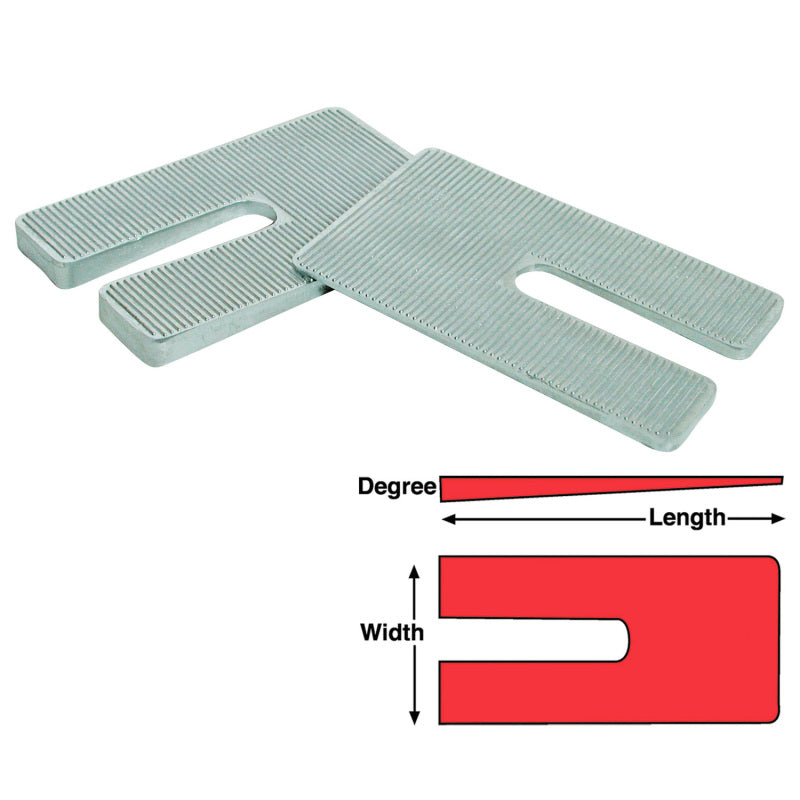 SPC Performance ZINC SHIMS 2.5x5x1.0 deg. - 10413