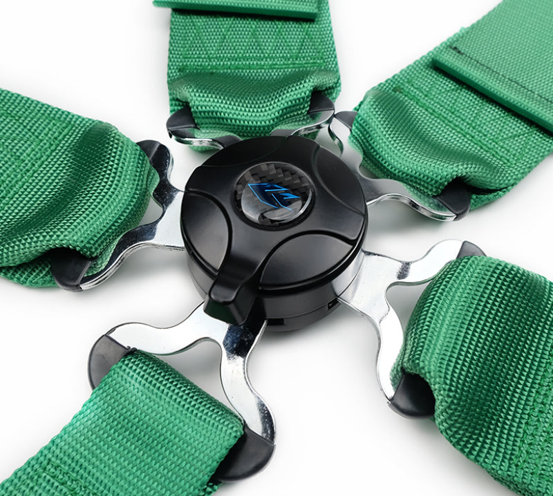 NRG 5PT 3in. Seat Belt Harness / Cam Lock - Green - SBH-B6PCGN
