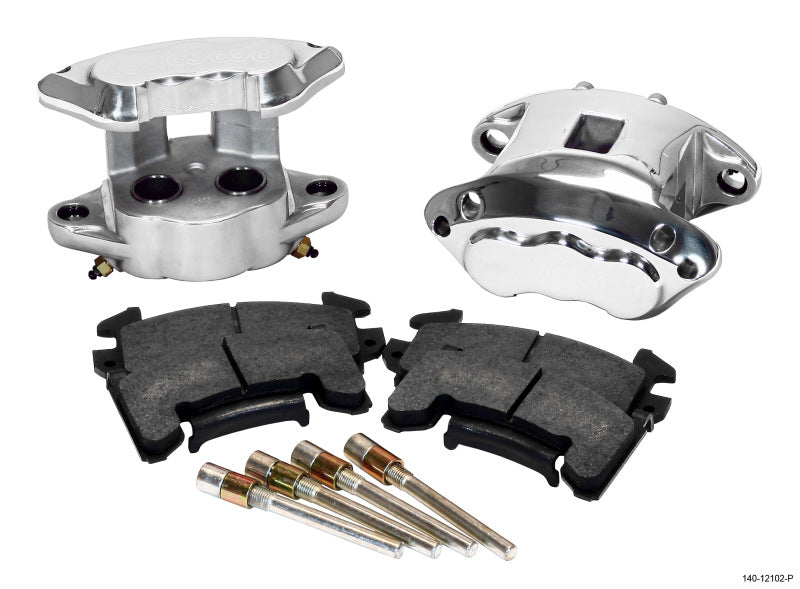 Wilwood D154 Rear Caliper Kit -Polished 1.12 / 1.12in Piston 0.81in Rotor - 140-12102-P