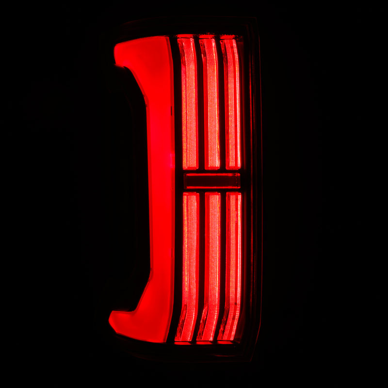 AlphaRex 24-25 Toyota Tacoma NOVA-Series LED Prismatic Tail Lights - Black Red - 679010