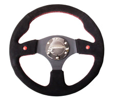 Load image into Gallery viewer, NRG Reinforced Steering Wheel (320mm) Blk Suede w/Dual Buttons - RST-007S