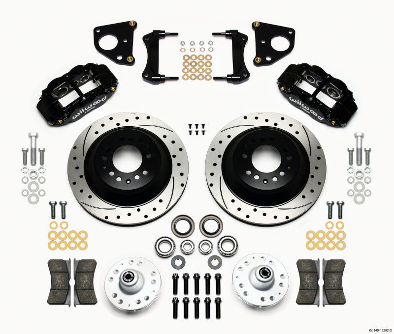 Wilwood Narrow Superlite 6R Front Hub & 1PC Rtr Kit 12.88in Drilled 62-72 CDP B & E Body-Drum - 140-12282-D