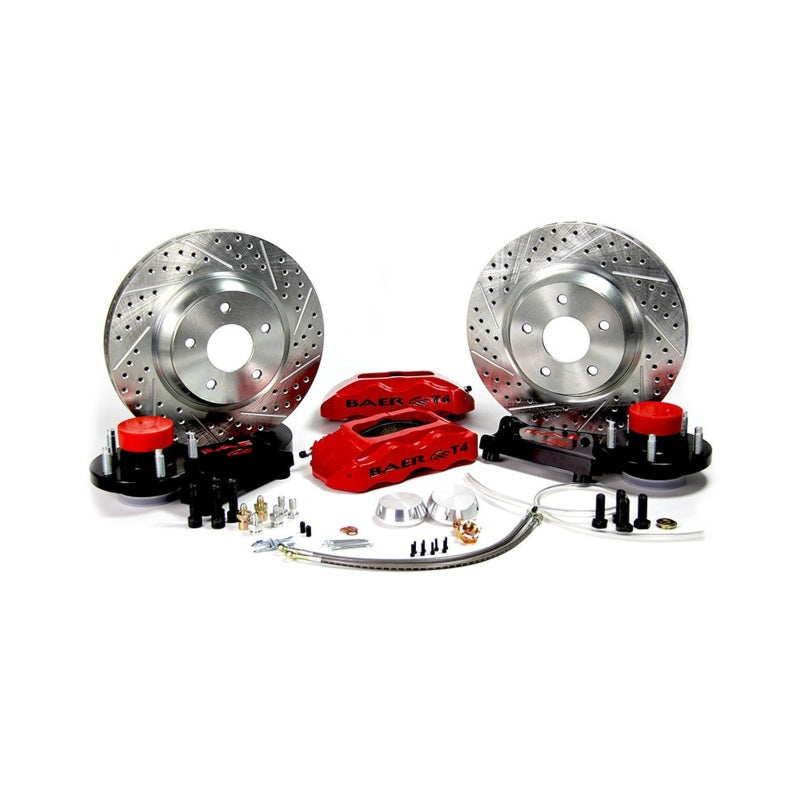 Baer Brakes 64-72 GM A-Body/67-69 F-Body STD Studs 13in Track4 Front SDZ Brake Kit - Black - 4301381B