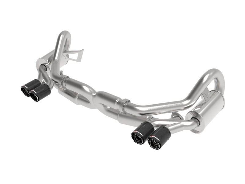 aFe MACHForce XP 12-16 Porsche 911 Carrera H6-3.8L SS-304 Cat-Back Exhaust w/Carbon Fiber Tips - 49-36406-1C
