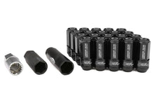 Load image into Gallery viewer, Project Kics Leggdura Racing Shell Type Lug Nut 54mm Open-End Look 16 Pcs + 4 Locks 14X1.5 Black - KRL5414K