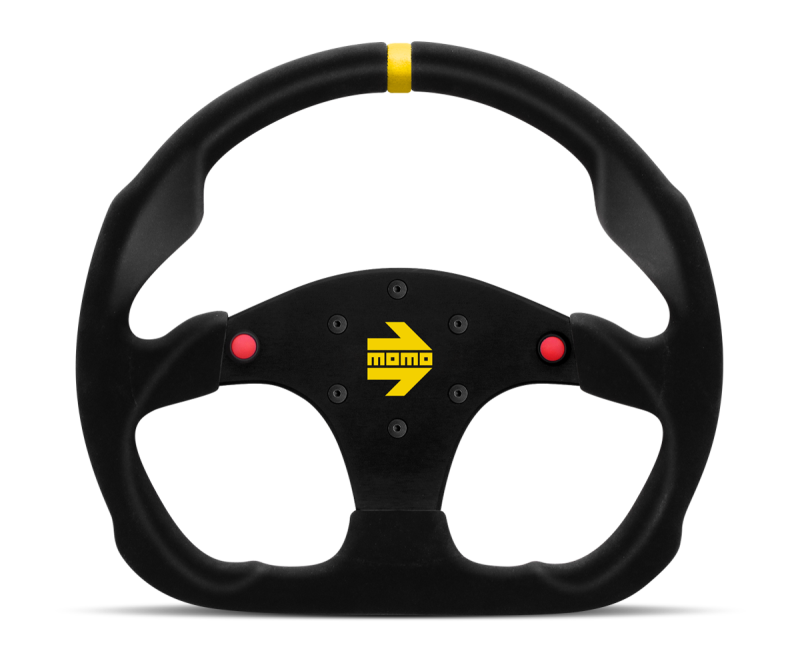 Momo MOD30 Buttons Steering Wheel 320 mm - Black Suede/Black Spokes/1 Stripe - R1960/32SHB