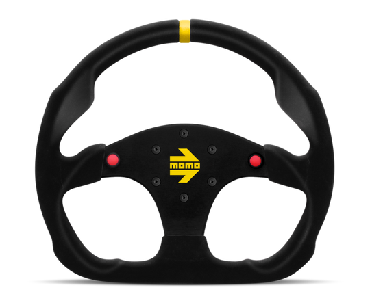 Momo MOD30 Buttons Steering Wheel 320 mm - Black Suede/Black Spokes/1 Stripe - R1960/32SHB
