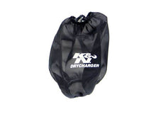 Load image into Gallery viewer, K&amp;N Black Drycharger Round Tapered Air Filter Wrap 5in Top ID / 7.5in Base ID / 8in Height - RF-1020DK