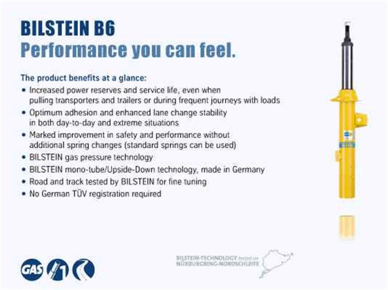 Bilstein B6 14-18 Subaru Forester Rear Monotube Shock Absorber - 24-278515