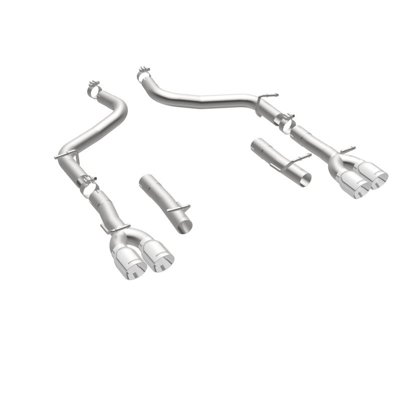 MagnaFlow Axle-Back, SS, 2.5in, Quad Split Rear 3.5in Tip 2015 Dodge Challenger 3.6L V6 - 19218