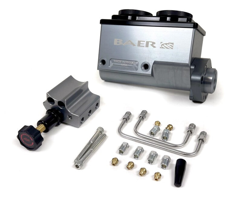 Baer Brakes GM/Ford 1in Bore Remaster 2-Bolt Left Port Master Cylinder Assembly - Gray - 6805210