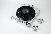 Load image into Gallery viewer, CSF Universal Half Radiator w/-16AN &amp; Slip-On Fittings/12in SPAL Fan &amp; Shroud - 2858X