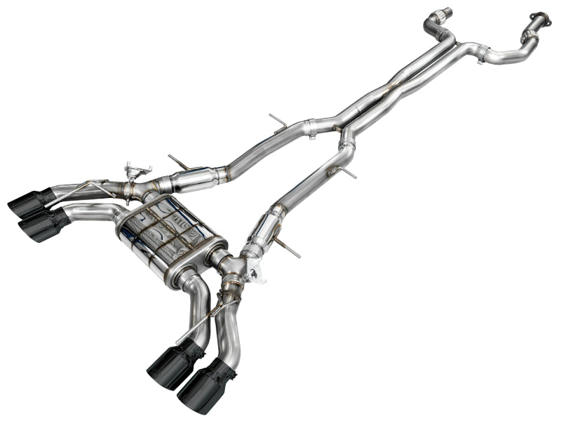 AWE Tuning 2021+ Cadillac CT4-V Blackwing SwitchPath Exhaust - Diamond Black Tips - 3025-43436