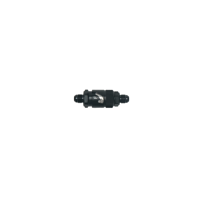 DeatschWerks 6AN Male Flare Quick Disconnect Dry Break Fitting - 2 Pieces Anodized Matte Black - 6-02-0225-B