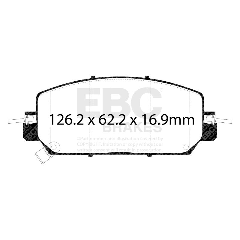 EBC 2017+ Honda CR-V 1.5L Turbo Yellowstuff Front Brake Pads - DP43084R