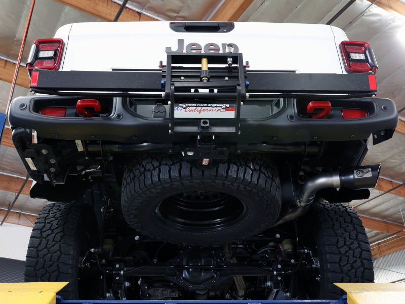 aFe 2021+ Jeep Gladiator V6-3.0L (td) Vulcan Series 3in 304 SS DPF-Back Exhaust System - Black Tip - 49-38093-B