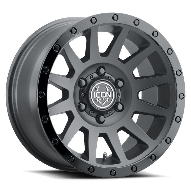 ICON Compression 18x9 6x135 6mm Offset 5.25in BS 87.1mm Double Black Wheel - 2018906352DB